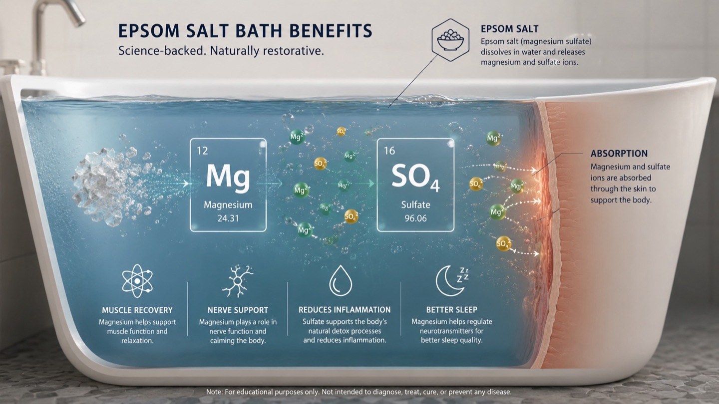 Epsom salt bath benefits
